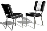 CO24 Retro Diner Chair Black