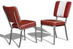 CO24 Retro Diner Chair Ruby
