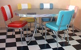 TO26 Diner Table Blackstone shown with CO24 Chairs