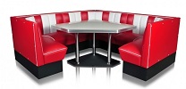 TO30W Retro Diner Table shown with Booths