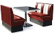 2 Seater Hollywood Diner Booth Ruby