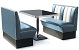 2 Seater Hollywood Diner Booth Blue
