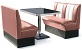2 Seater Hollywood Diner Booth Dusty Rose