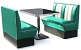 2 Seater Hollywood Diner Booth Turquoise