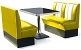 2 Seater Hollywood Diner Booth Yellow