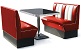 2 Seater Hollywood Diner Booth Red