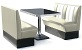 2 Seater Hollywood Diner Booth White
