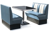 2 Seater Hollywood Diner Booth Set Blue