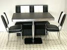 American Diner Set - 2 x CO24 Chairs & 1 x TO22W Table & 1 x 2 Seater Booth
