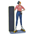 Roller Girl with Board Lifesize Resin Figure