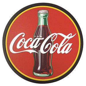 Coca Cola Contour Bottle Sign - Click on image to enlarge