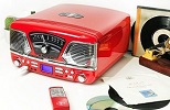 Roxy 4 Record Player Red