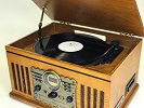 Westminster Bluetooth Record Player with DAB Light Wood