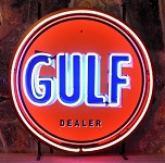 Gulf Dealer Neon Sign