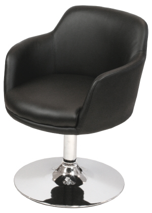 Bucketeer Swivel Dining Chair Black