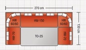Diner Booth Combination Set Plan