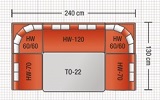 Diner Booth Combination Set Plan