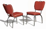 CO26 Retro Diner Chair Ruby