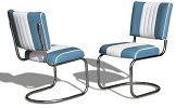 CO27 Retro Diner Chair Blue