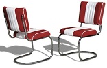CO27 Retro Diner Chair Ruby