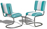 CO27 Retro Diner Chair Turquoise