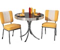 TO19 Diner Table shown with CO24 Chairs