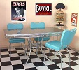 TO20 Diner Table Blackstone shown with CO26 Chairs