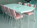 TO28 Diner Table Antique White shown with CO26 Chairs