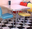 TO36 Diner Table Antique White shown with CO26 Chairs